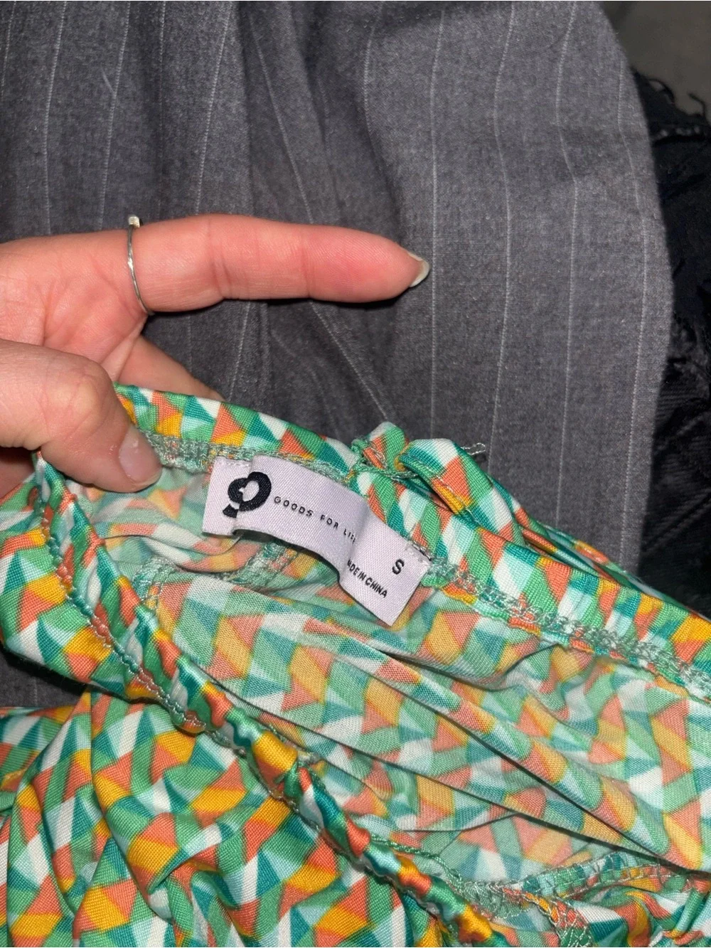 Y2K Geo Print Halter & Flare Pants Matching Set